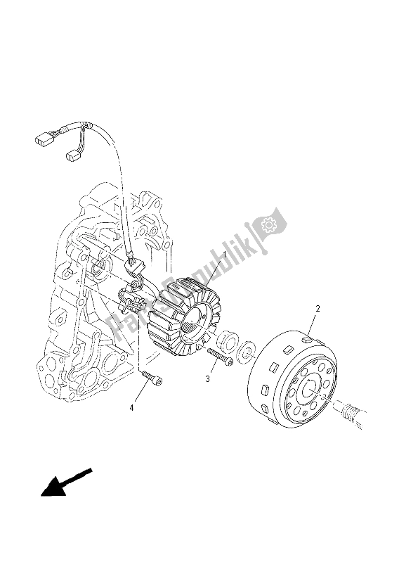 Toutes les pièces pour le Générateur du Yamaha YP 400 RA 2014