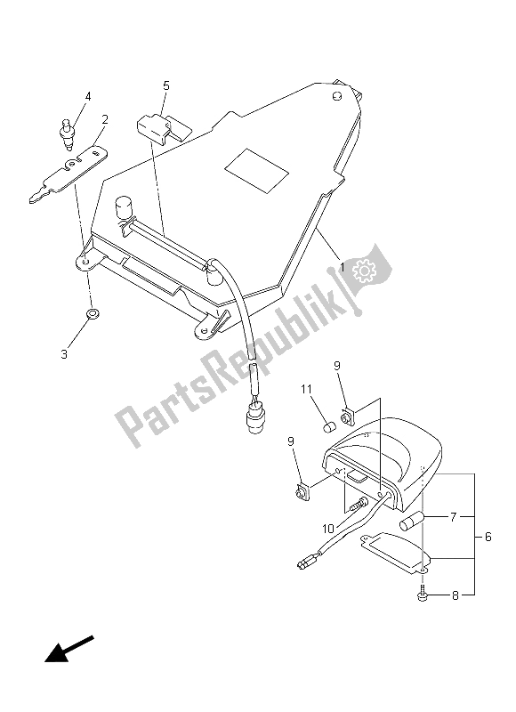 Todas las partes para Luz De La Cola de Yamaha YZF R6 600 2015