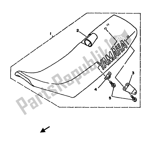 Todas as partes de Assento do Yamaha YZ 125F LC 1994