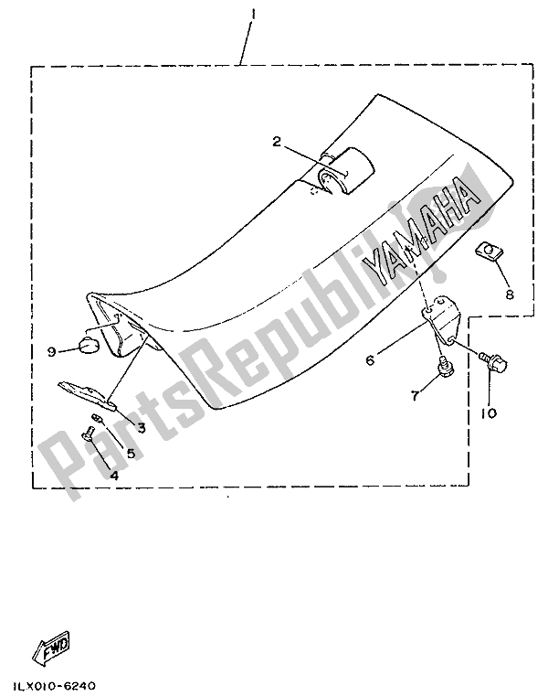 Toutes les pièces pour le Siège du Yamaha YZ 250 1987