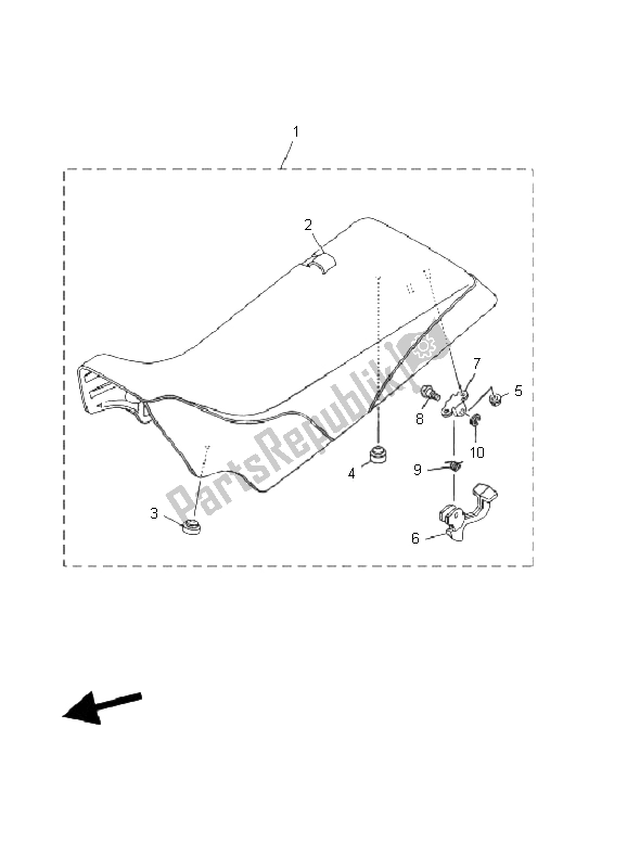 All parts for the Seat of the Yamaha YFZ 350 Banshee 2002