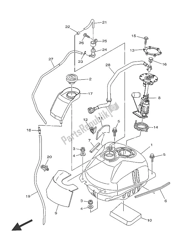 Toutes les pièces pour le Réservoir D'essence du Yamaha XP 500 2016