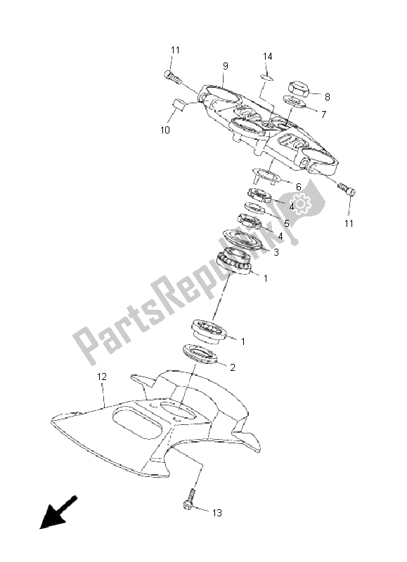 Toutes les pièces pour le Pilotage du Yamaha FJR 1300 AS 2008