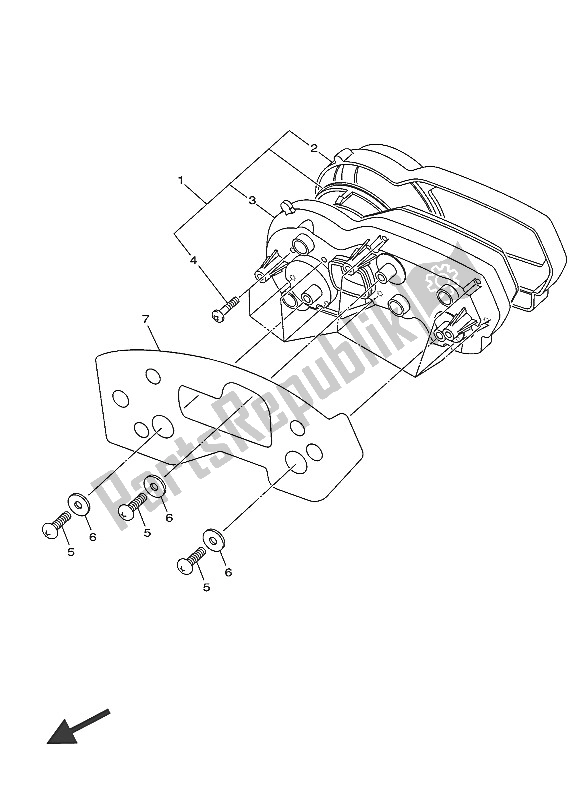 Alle onderdelen voor de Meter van de Yamaha XJ6 SA 600 2016