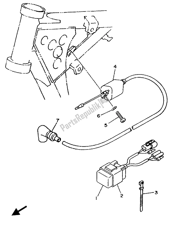 Tutte le parti per il Elettrico 1 del Yamaha YZ 80 LC 1993