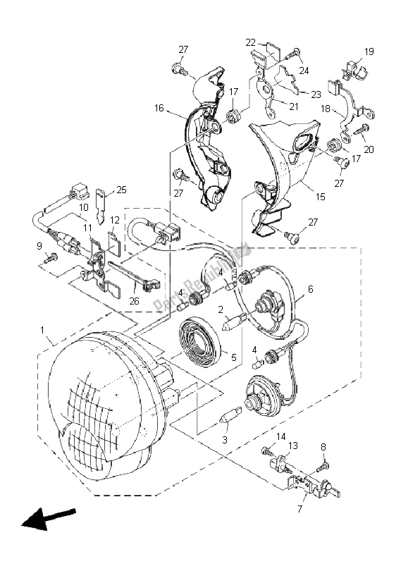 Toutes les pièces pour le Phare du Yamaha MT 01 1670 2008