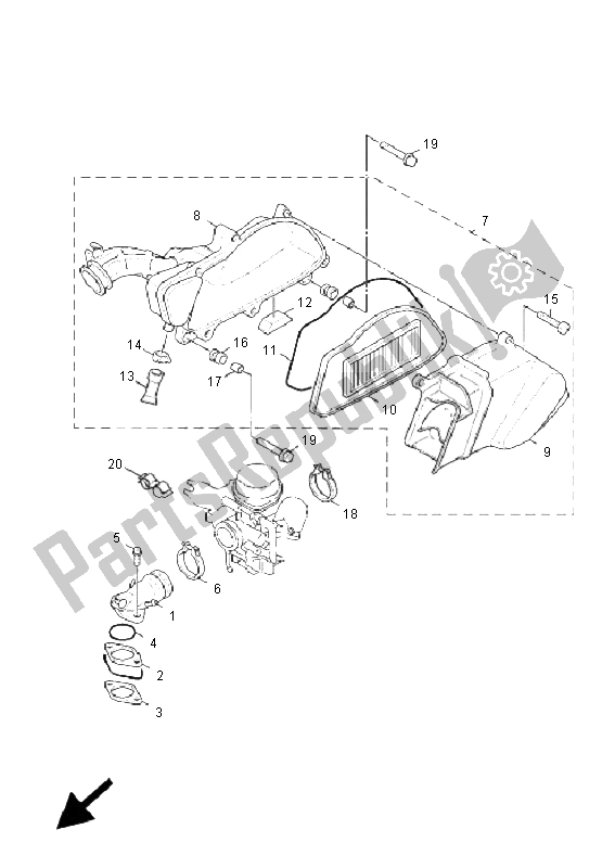 Tutte le parti per il Presa del Yamaha XC 125 Cygnus X 2006