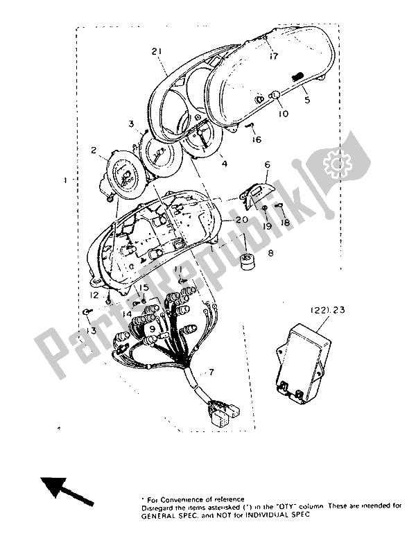 Tutte le parti per il Alternate (metro) (per Se) del Yamaha FJ 1200A 1991