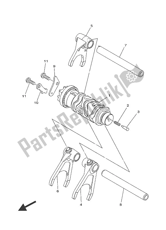Tutte le parti per il Camma Cambio E Forcella del Yamaha XSR 900 2016