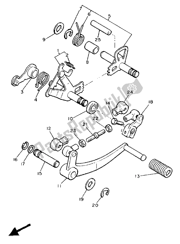 Toutes les pièces pour le Arbre De Changement du Yamaha XJ 900 1986