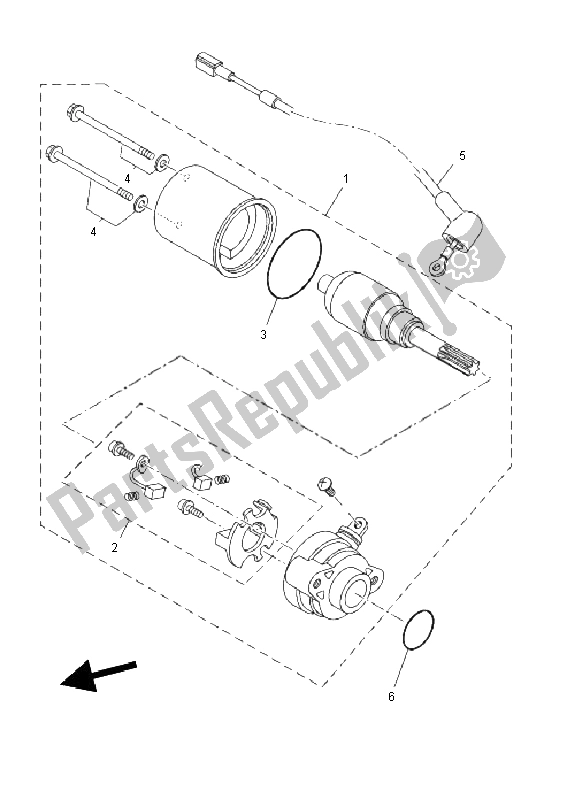 Tutte le parti per il Motore Di Avviamento del Yamaha WR 125R 2011