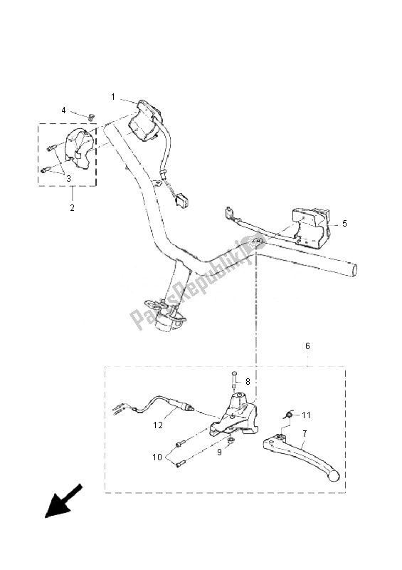 Toutes les pièces pour le Interrupteur Et Levier De Poignée du Yamaha CW 50L BWS 2007