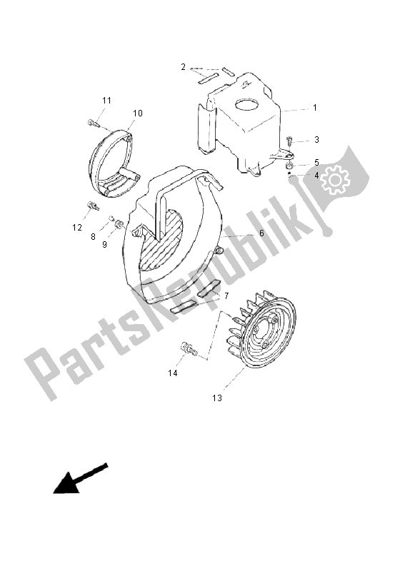 Wszystkie części do Os? Ona Powietrza I Wentylator Yamaha CW 50 2011