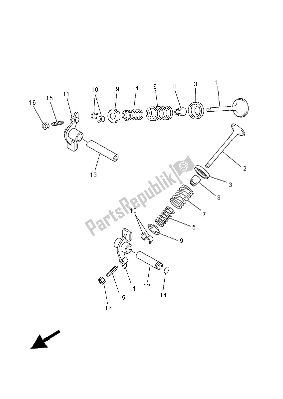 All parts for the Valve of the Yamaha YP 250R MBL2 2015