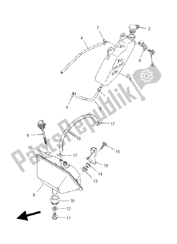 Toutes les pièces pour le Cuve à Mazout du Yamaha YFM 660R 2002