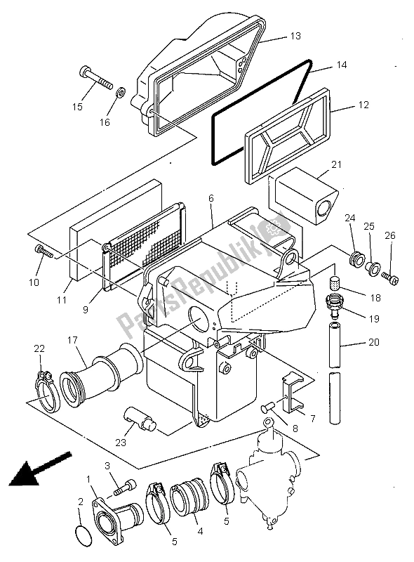 Tutte le parti per il Presa del Yamaha SR 125 1998