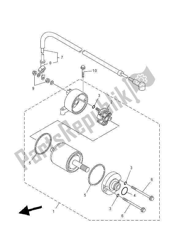 Tutte le parti per il Motore Di Avviamento del Yamaha YFM 550 Fwad Dpbse Grizzly 4X4 2014