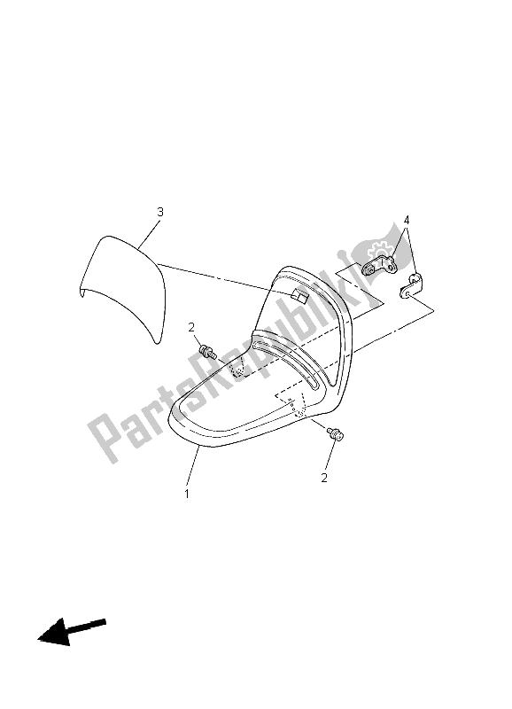 Todas las partes para Guardabarros Delantero de Yamaha PW 50 2004