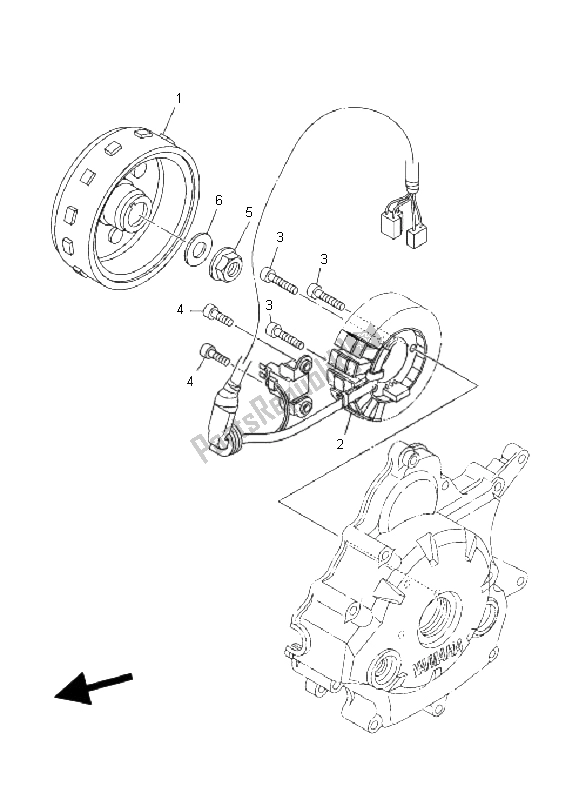 All parts for the Generator of the Yamaha T 135 FI Crypton X 2011