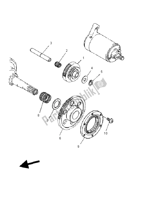 Wszystkie części do Sprz? G? O Rozrusznika Yamaha YFM 400 FW Kodiak Manual 2001