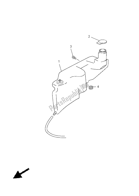 All parts for the Oil Tank of the Yamaha YN 50 2014