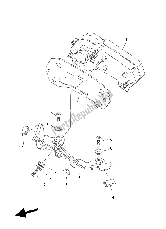 Alle onderdelen voor de Meter van de Yamaha FZ8 NA 800 2011