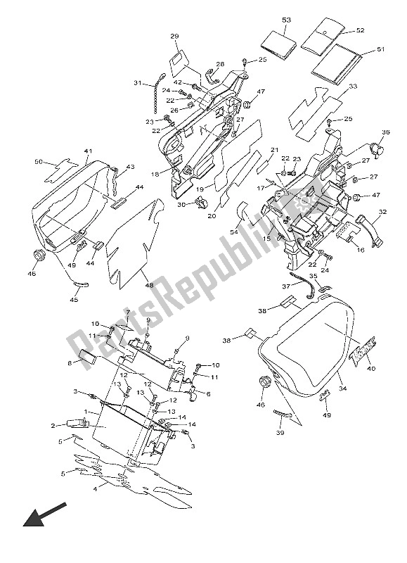 Wszystkie części do Pokrywa Boczna 2 Yamaha VMX 17 1700 2016