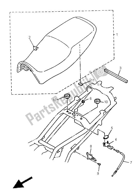 Toutes les pièces pour le Siège du Yamaha XJ 600N 1996