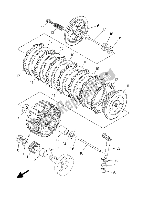 Toutes les pièces pour le Embrayage du Yamaha YZ 85 SW LW 2003