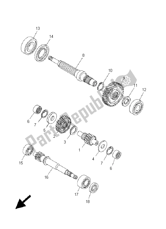 All parts for the Transmission of the Yamaha YP 400 Majesty 2006