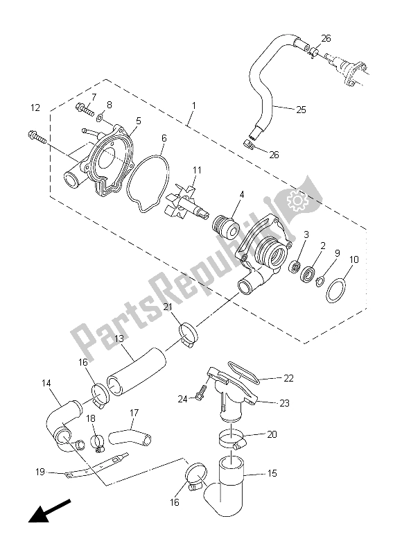 Wszystkie części do Pompa Wodna Yamaha XJ6 FA 600 2015