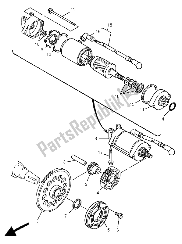 Todas las partes para Embrague De Arranque de Yamaha TDM 850 1998