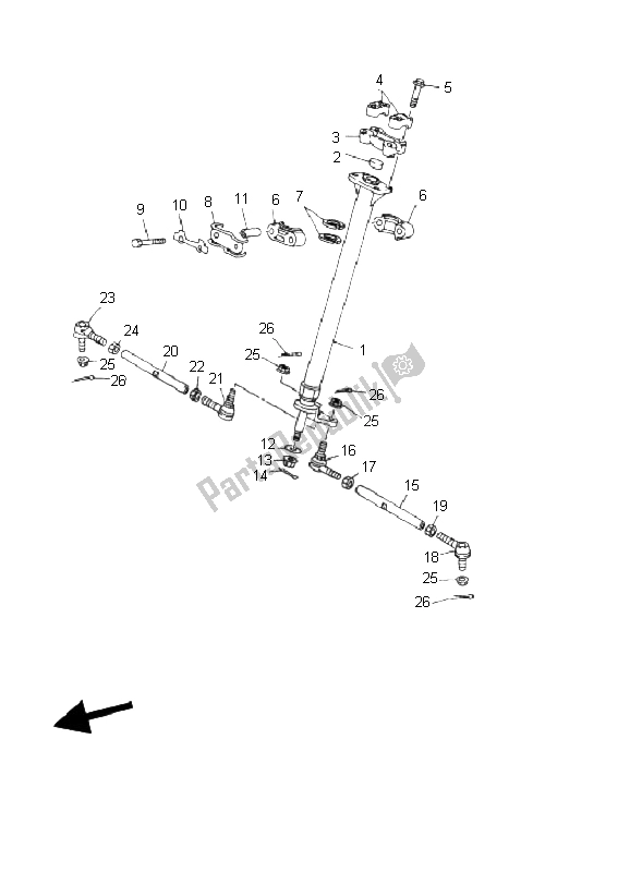 Todas las partes para Direccion de Yamaha YFM 80R 2003