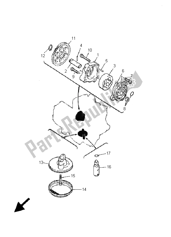 Todas las partes para Bomba De Aceite de Yamaha XJ 600N 2001