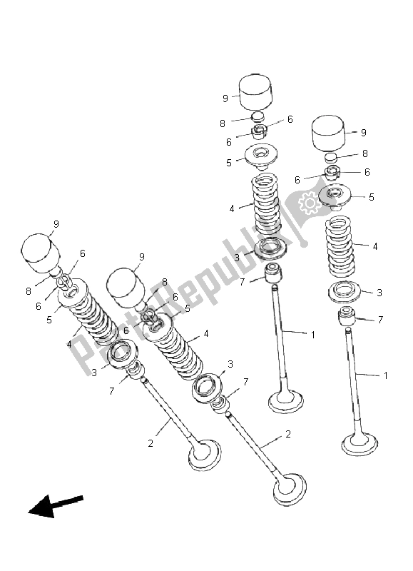 Wszystkie części do Zawór Yamaha XJ6 FA 600 2011