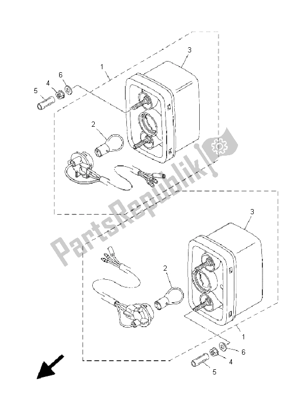 Tutte le parti per il Fanale Posteriore del Yamaha YXR 700F Rhino 2009