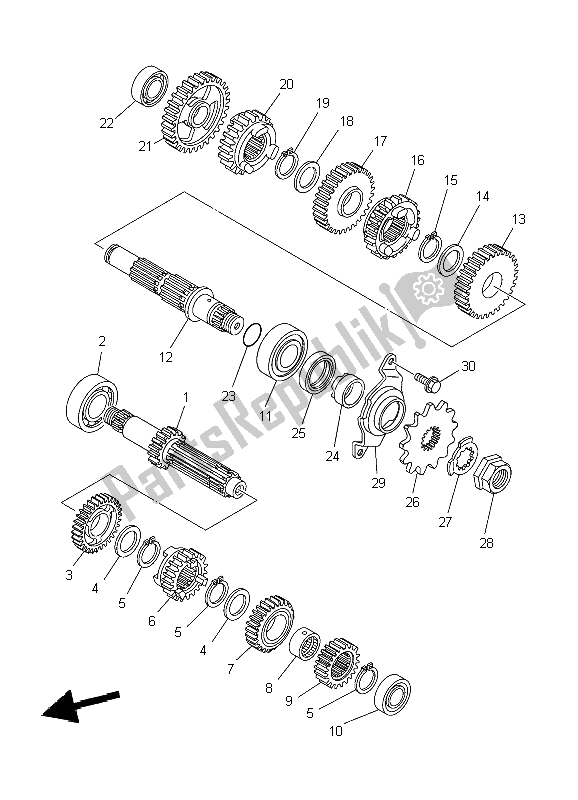 Toutes les pièces pour le Transmission du Yamaha WR 250F 2004