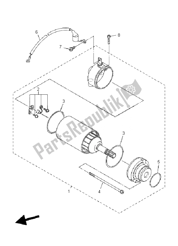 Todas las partes para Motor De Arranque de Yamaha WR 250F 2010