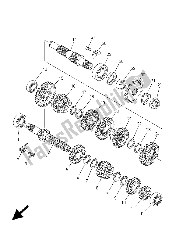 Toutes les pièces pour le Transmission du Yamaha YZ 125 2005