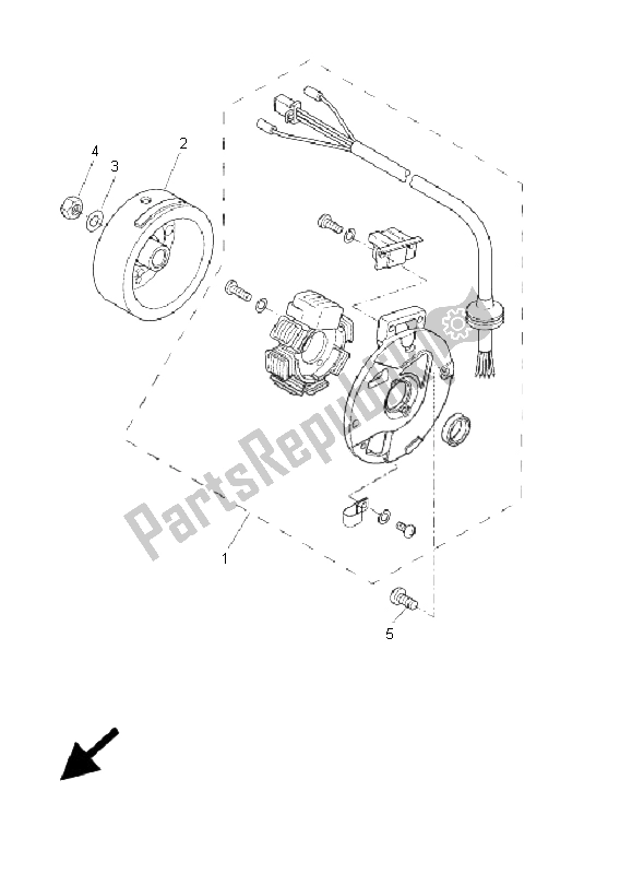 All parts for the Generator of the Yamaha EW 50 Slider 2006
