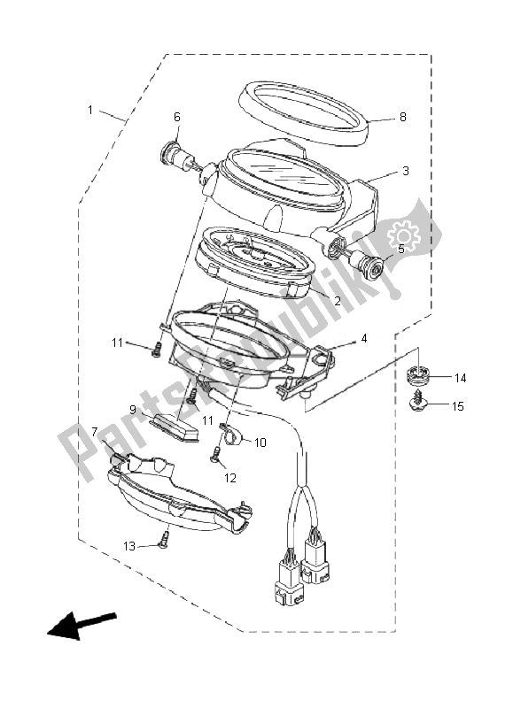 Toutes les pièces pour le Mètre du Yamaha MT 01 1670 2007