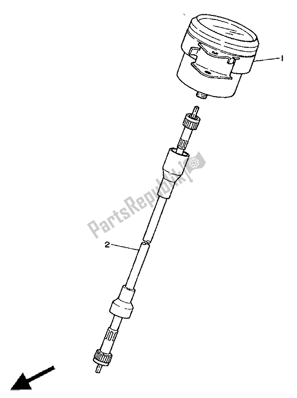 All parts for the Meter of the Yamaha TY 250R 1988