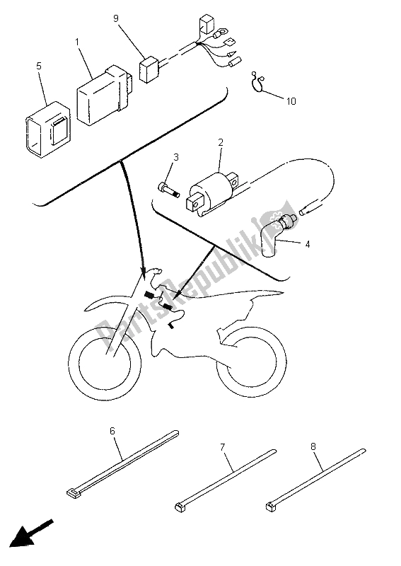Todas las partes para Eléctrico 1 de Yamaha YZ 250 1997