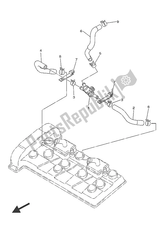 All parts for the Air Induction System of the Yamaha XJ6F 600 2016