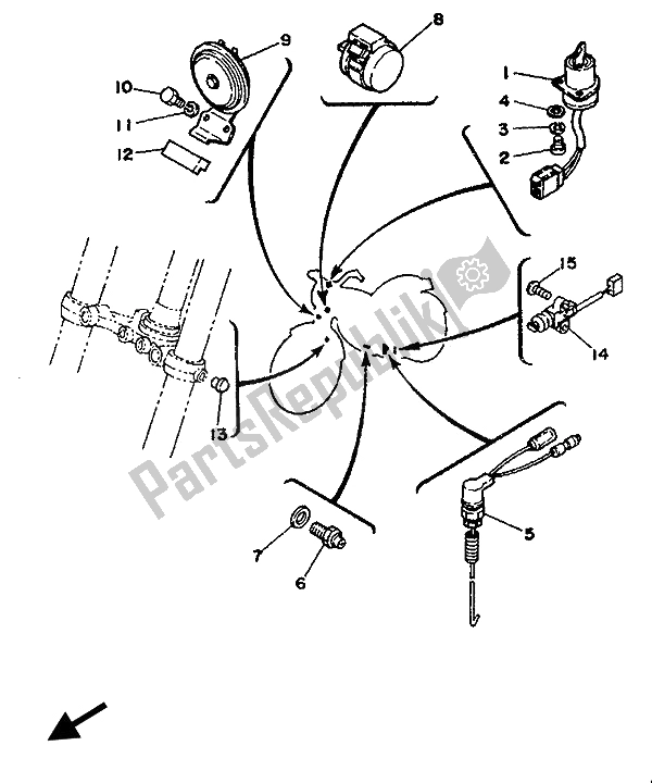 Wszystkie części do Elektryczny 2 Yamaha SR 125 1992