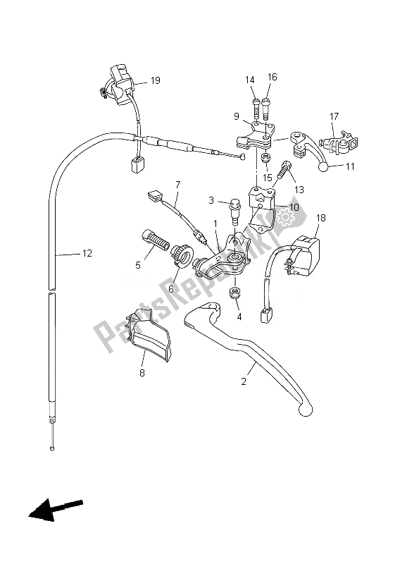 Todas las partes para Interruptor De Palanca Y Palanca de Yamaha WR 450F 2007