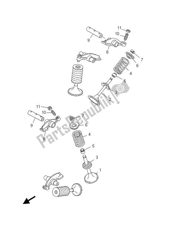 Todas las partes para Valle de Yamaha BT 1100 2003