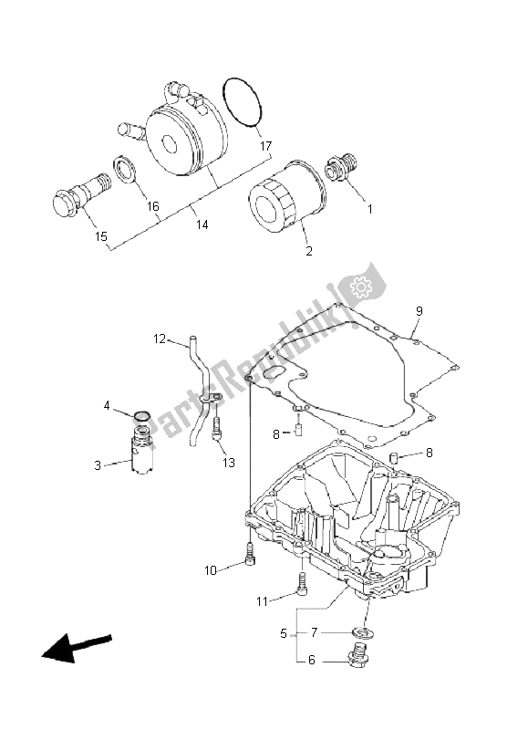 All parts for the Oil Cleaner of the Yamaha FZ1 S Fazer 1000 2006