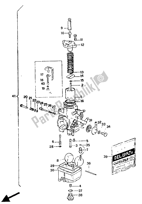Tutte le parti per il Carburatore del Yamaha TDR 125 1991