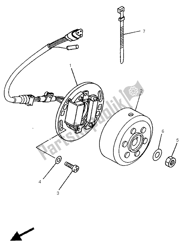 Wszystkie części do Generator Yamaha YZ 80 LC 1995